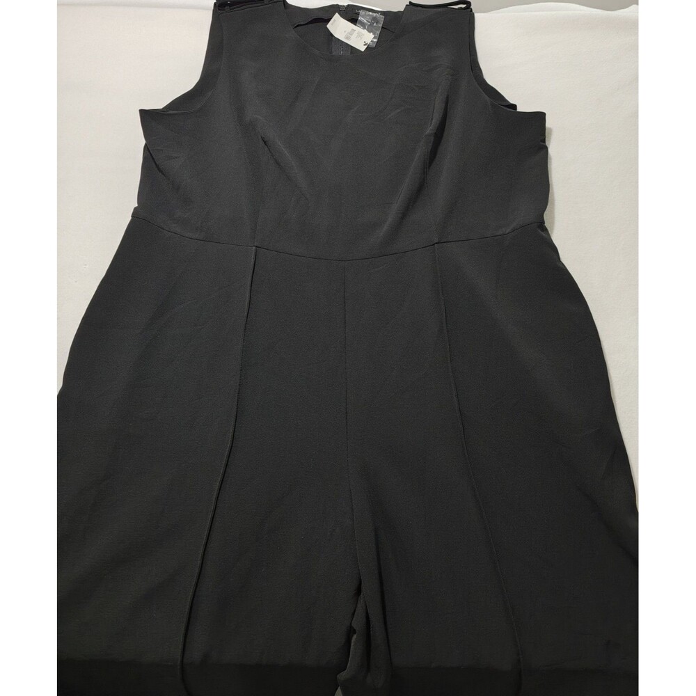 Lane Bryant Women’s Wide Leg Jumpsuit Black NWT Plus Size 26 Sleeveless